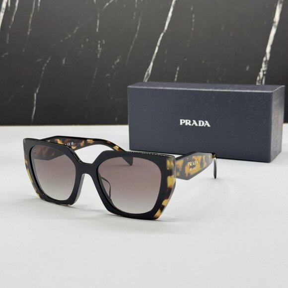 NEW PR15WSF 3890A7 PRADA WOMEN SUNGLASSES SPR 15W 3890A7 BLACK PR 15WS 3890A7 - Picture 1 of 10